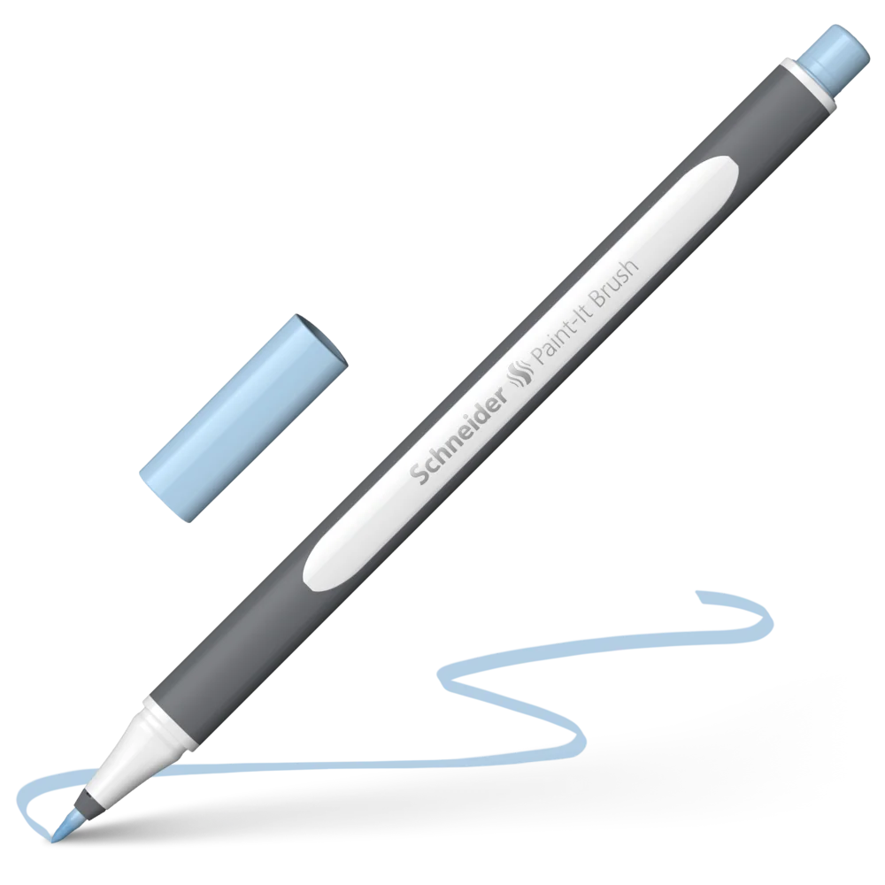 Marker tip pensula - Marker Tip Pensulă Schneider Paint-It Albastru Pastel MKP215