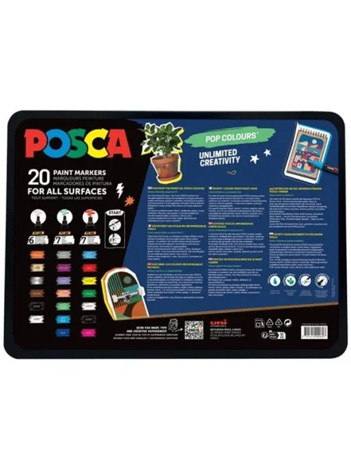 MARKER UNI POSCA 20/SET CUTIE METALICA PC-1M,PC3,PC5  C4306 [2]