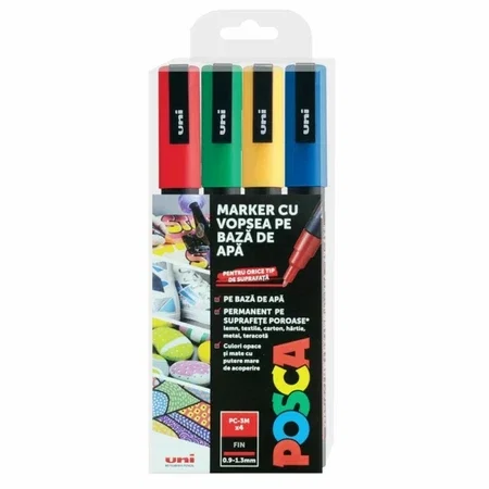 MARKER UNI POSCA PC -3M 0.9-1.3 MM 4/SET R,G,AL,N M1505 [2]