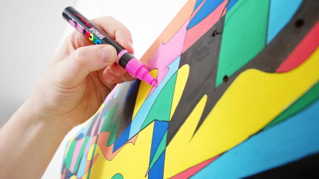 MARKER UNI POSCA PC-5BR 1-4MM 8 CULORI/SET VARF PENSULA M1602 [6]