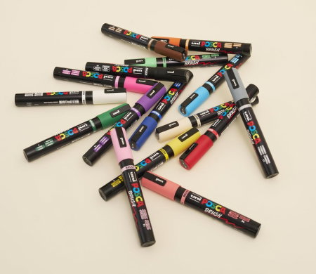 MARKER UNI POSCA PC-5BR 1-4MM 8 CULORI/SET VARF PENSULA M1602 [2]