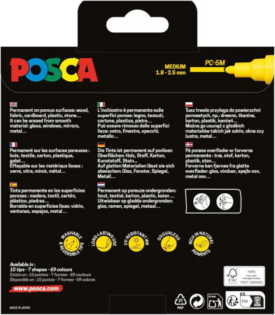 MARKER UNI POSCA PC-5M 1.8-2.5MM  8 CULORI/SET MANGA HERO  M1644 [1]