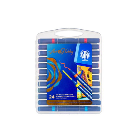 Import - MARKERE ACRILICE 2 CAPETE 2-5MM 24CULORI/SET ART&HOBBY 207025001