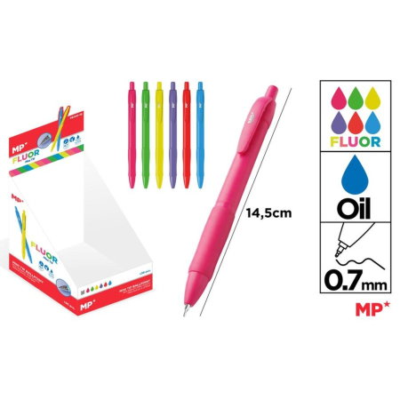 Pixuri cu gel - Mini Pix Gel Ulei 0.7mm Culori Fluo MP PE140-16