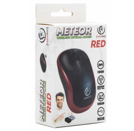 Mouse Optic Wireless Meteor 1000DPI Roșu TO-60141 [2]