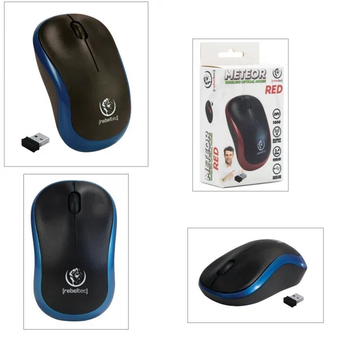 Mouse Wireless Rebeltec Meteor Negru-Albastru [3]