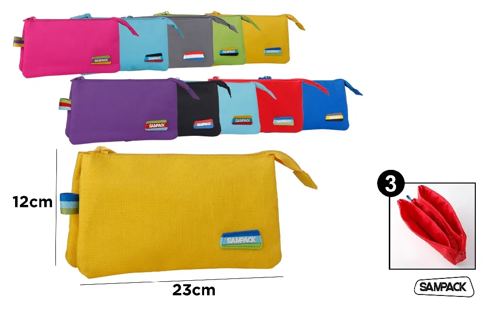 Penare, Etuiuri, Necessaire - NECESSAIRE IPB 23*12CM 3 COMPARTIMENTE DIVERSE CULORI PA1065
