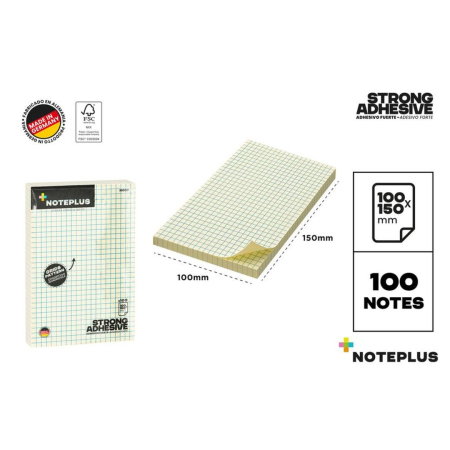 Notite autoadezive - Notes Adeziv Noteplus 100x150mm Pătrățele N007