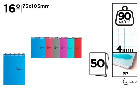 Blocnotes - NOTES IPB PP 75*105MM SPIRA 50F PATRATELE TRANSLUCID CULORI ASORTATE PB194