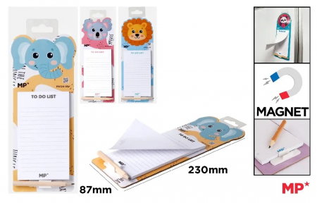 Carnetele, notesuri pt studenti - NOTES MAGNETIC IPB CU CREION 8.7*2.30CM ANIMALE PN124-08