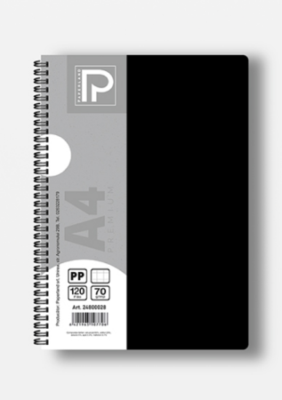 CAIET A4 120F 70g PATRATELE COPERTA PLASTIC SPIRA 24800028 [4]