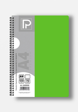 CAIET A4 120F 70g PATRATELE COPERTA PLASTIC SPIRA 24800028 [1]