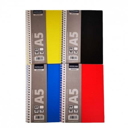 CAIET A5 80F PĂTRĂȚELE, COPERTĂ PLASTIC, SPIRĂ DUBLĂ 24000387 [4]