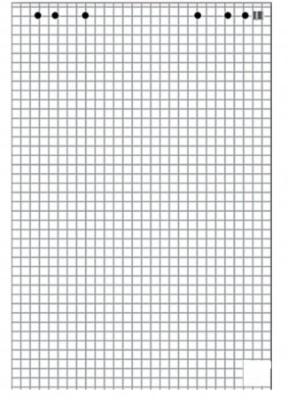 MIJLOACE DE PREZENTARE - PA HARTIE FLIPCHART 20COLI/SET 68*98 CM PATRATELE 21100058