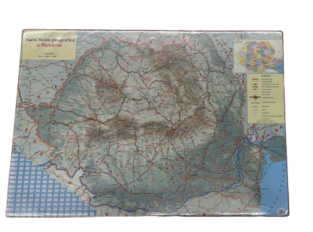 Mape de birou - MAPA BIROU HARTA ROMANIEI/FIZICA 60*42.5 CM