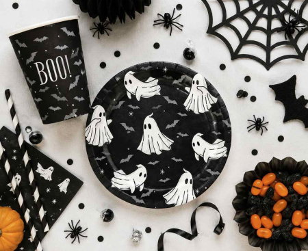 Halloween - Pahare Carton White Ghosts BOO 266ml 6/set PF-KPCB Godan