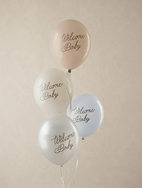 BALOANE Balloons 30 cm, Welcome Baby, blue mix, 6/SET SB14P-342-001-6 [1]
