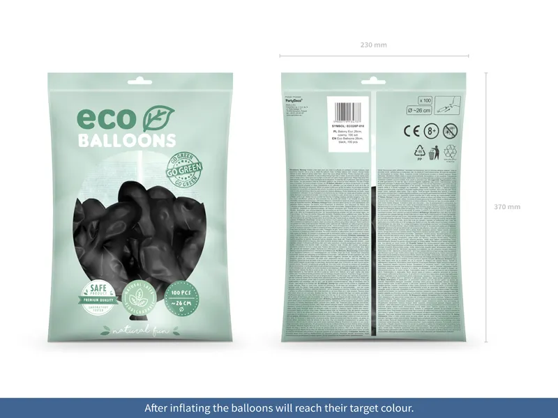 BALOANE Eco Balloons, 26cm, pastel black 100/set ECO26P-010 [2]