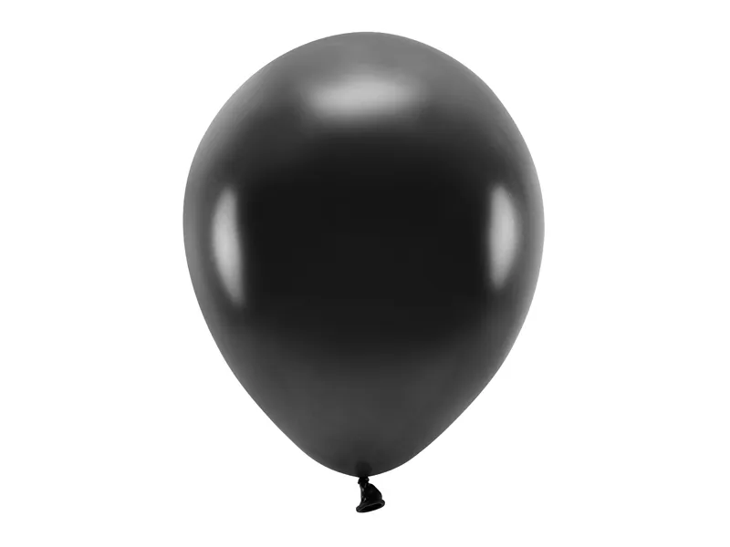 Baloane latex - BALOANE Eco Balloons 30cm, metallic, black 10/set ECO30M-010-10