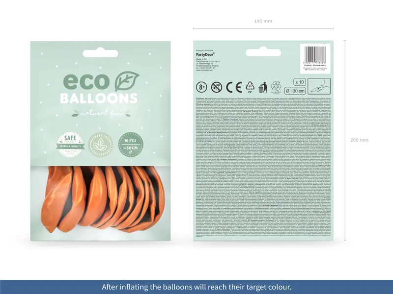 BALOANE Eco Balloons 30cm, metallic, orange 10/set ECO30M-005-10 [1]