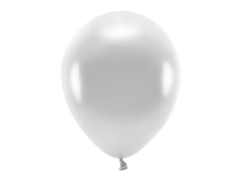 Baloane latex - BALOANE Eco Balloons 30cm, metallic, silver 10/set ECO30M-018-10