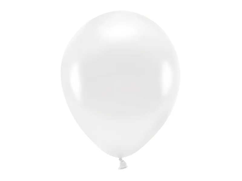 ARTICOLE PARTY - BALOANE Eco Balloons 30cm, metallic, white 10/set ECO30M-008-10