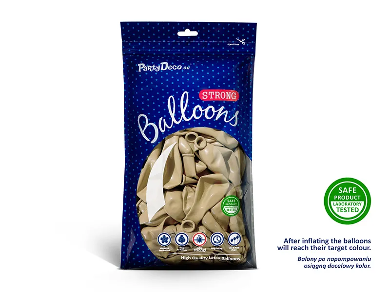 PD BALOANE Strong Balloons, 27cm, Metallic Cold Gold, 50/set SB12M-019z-50 [1]