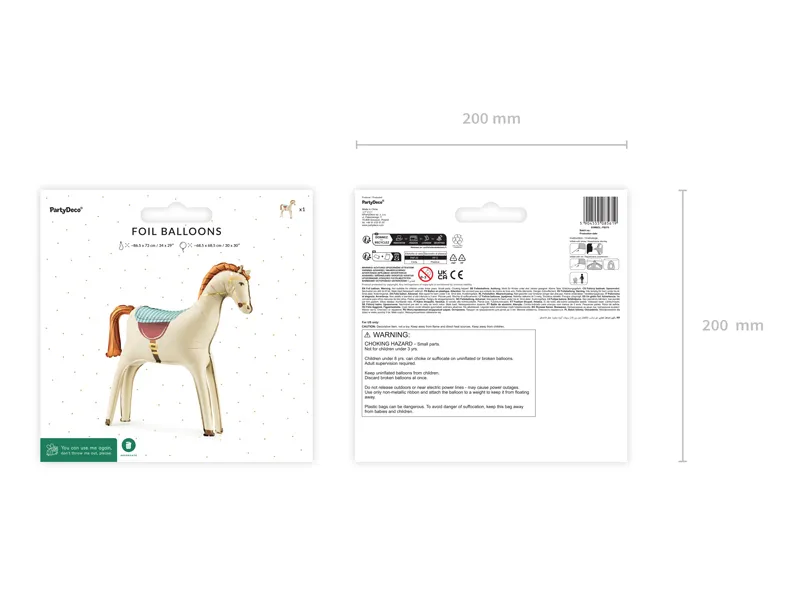 PD BALON FOLIE ALUMINIU Horse, 86.5x73cm, mix FB275 [4]