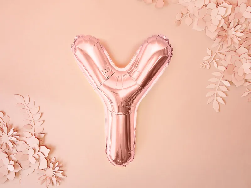 Baloane si accesorii - BALON FOLIE ALUMINIU Letter "Y", 35cm, rose gold FB2M-Y-019R