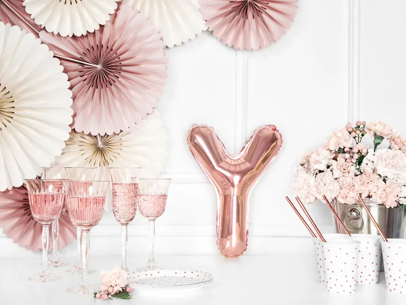 BALON FOLIE ALUMINIU Letter "Y", 35cm, rose gold FB2M-Y-019R [2]