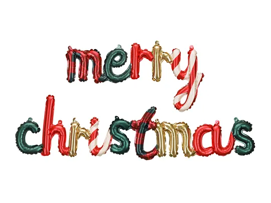 DE SEZON - BALON FOLIE ALUMINIU Merry Christmas, 143x25cm, mix FB311