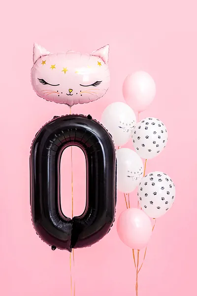 Baloane si accesorii - BALON FOLIE ALUMINIU Number "0", 86cm, black FB1M-0-010