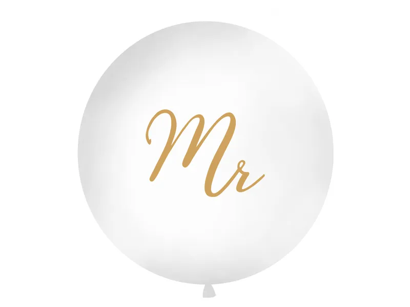 Articole Nunta, Bridal Party - PD BALON Giant Balloon 1m, Mr, white OLBON12D-008-019