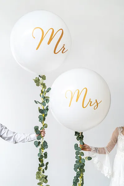 PD BALON Giant Balloon 1m, Mr, white OLBON12D-008-019 [1]