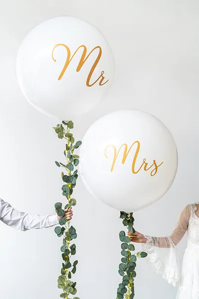 PD BALON Giant Balloon 1m, Mrs, white OLBON11D-008-019 [3]