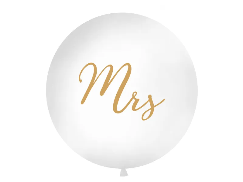 Articole Nunta, Bridal Party - PD BALON Giant Balloon 1m, Mrs, white OLBON11D-008-019