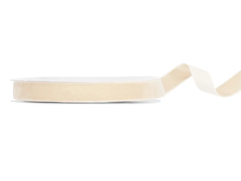 DE SEZON - BANDA VELUR, Velur ribbon, beige, 15mm/10m TW15-013