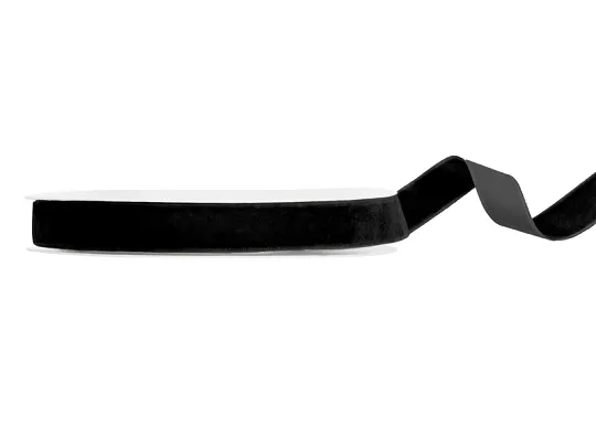 DE SEZON - BANDA VELUR, Velur ribbon, black, 15mm/10m TW15-010