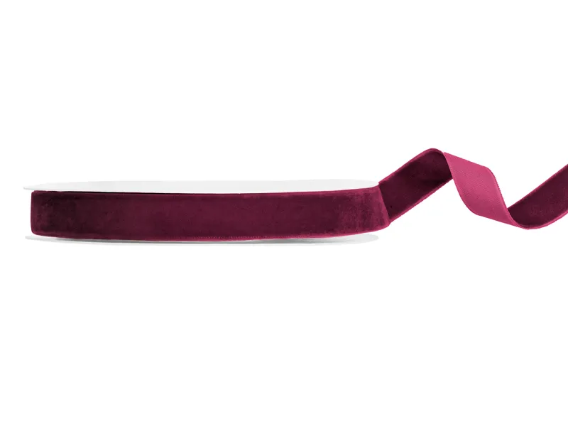 DE SEZON - BANDA VELUR, Velur ribbon, purple, 15mm/10m TW15-062