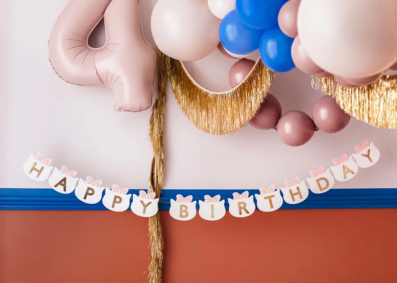 BANNER Happy Birthday Cats, 2.8cm, mix GRL113 [3]