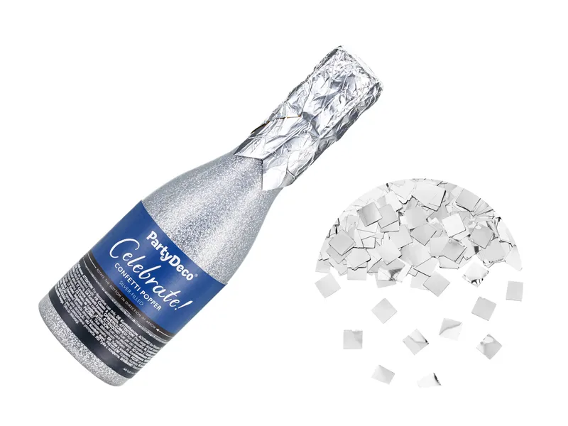 Confetti - PD CONFETTI CANNON Champagne, Silver, 20.5cm TUKSZ20-018
