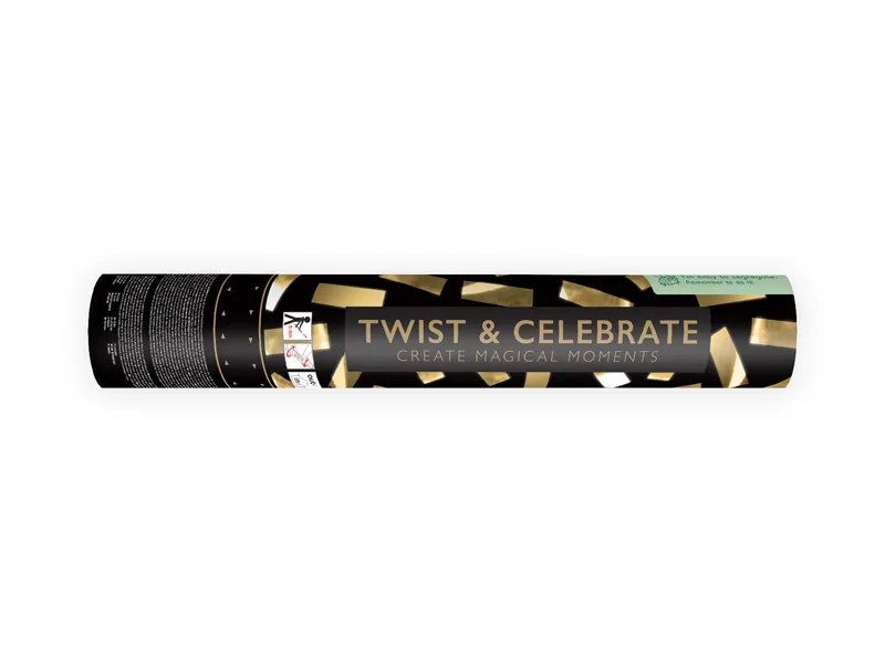 CONFETTI cannon, gold, 28cm TUKM28-019 [2]