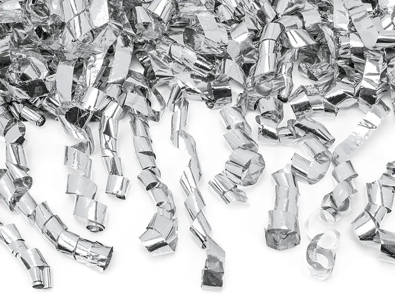CONFETTI cannon, with streamers, silver, 80cm TUKSE80-018M [1]