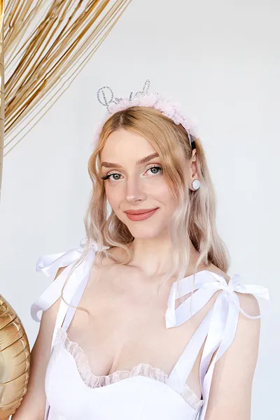 Accesorii costume copii - PD CORDELUTA, Bride Headband, with frill, 17.5x18cm, mix OP45