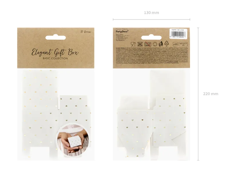 PD CUTIE, Boxes Hearts, white, 6x3.5x5.5cm 10/SET PUDP36-008-019M [2]