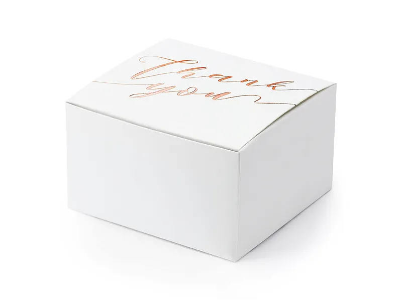 Cutii cadou si accesorii - PD CUTIE, Boxes Thank you, white, 6x3.5x5.5cm 10/SET PUDP35-008-019R