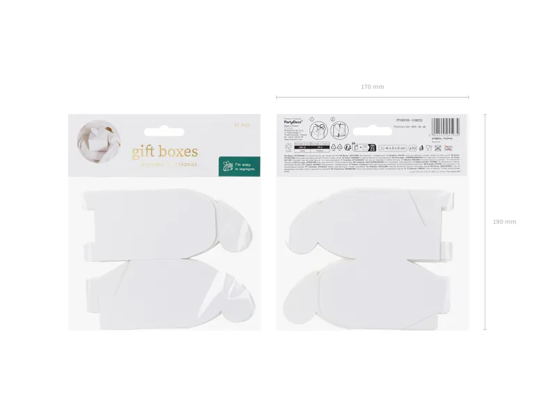 PD CUTIE, Boxes white, 6x5x6cm 10/set PUDP45 [2]