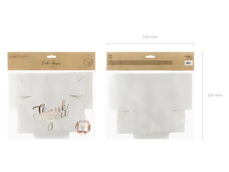 PD CUTIE, Cake boxes Thank you, rose gold, 14x8.5x14cm 10/SET PUDCS4-008-019R [4]