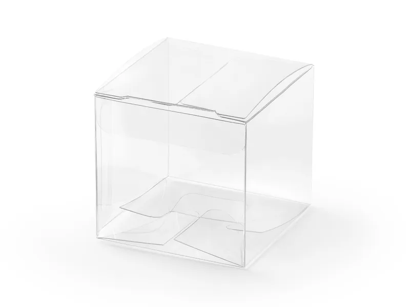 Botezuri, Gender reveal - PD CUTIE Square boxes, transparent, 5x5x5cm 10/SET PUDP41-099