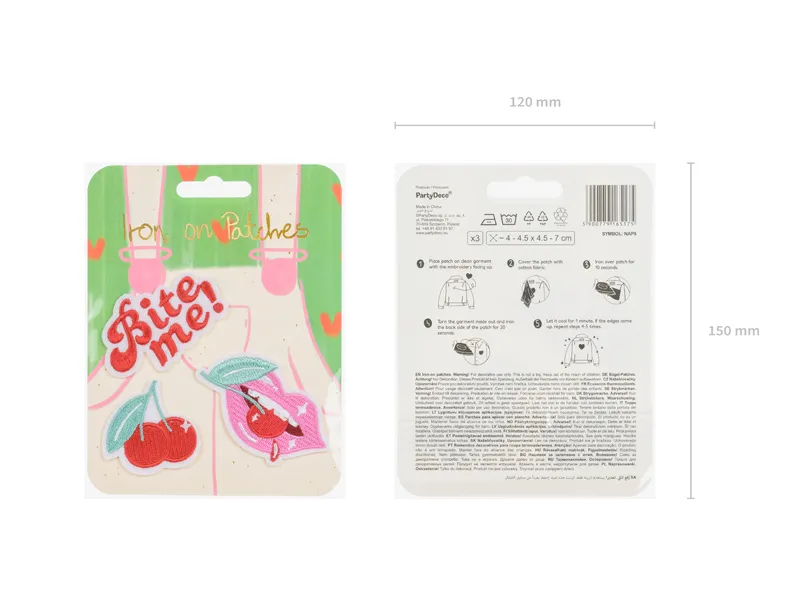 STICKERE TERMOADEZIVE Bite me, mix, 4-4.5x4.5-7cm 3/set NAP9 [4]